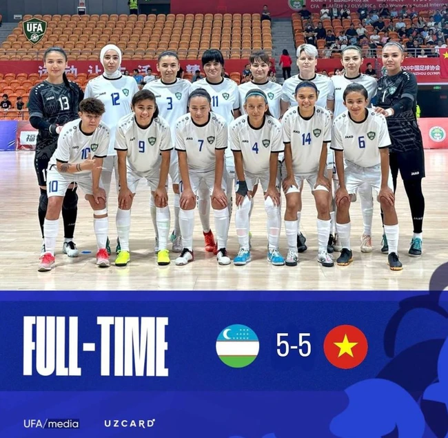 Hòa Uzbekistan kịch tính 5-5, ĐT Việt Nam giành ngôi á quân khi xếp trên Iran, sẵn sàng cho vòng loại World Cup - Ảnh 1.