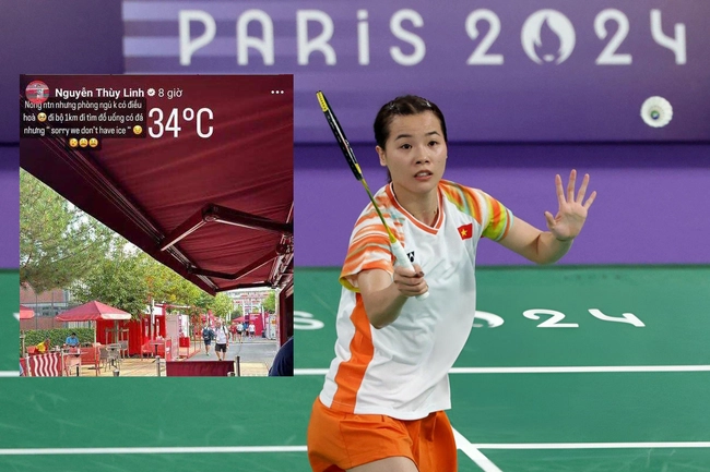 Tay vợt 'hot girl' Thuỳ Linh than thở về điều kiện cơ sở vật chất ở Olympic Paris - Ảnh 1.