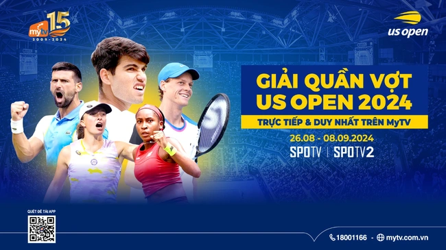 Giải quần vợt US Open 2024 phát trực tiếp và duy nhất trên MyTV - Ảnh 1., 123b, trang chủ 123b