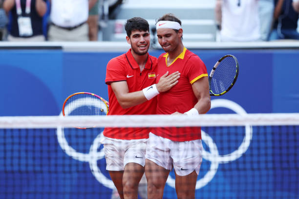 Nadal vaf Carrlos Alcaraz bị loại ở nội dung tứ kết đôi nam tại Olympic 2024