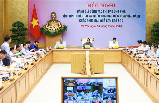 Thủ tướng Phạm Minh Chính chủ trì họp triển khai biện pháp cấp bách khắc phục hậu quả bão số 3 - Ảnh 1., 123b, trang chủ 123b