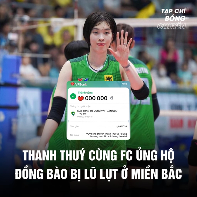 Trần Thị Thanh Thúy, Ánh Viên và hoa khôi bóng chuyền được cộng đồng mạng khen ngợi vì hành động cao đẹp với đồng bào bị lũ lụt - Ảnh 1., 123b, trang chủ 123b